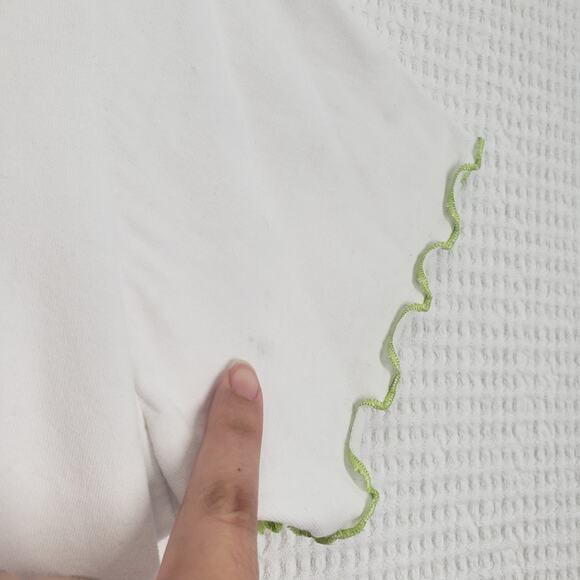 Nike Shirt Girls Large White Dri Fit Loose Fit Athletic Short Sleeve Ruffle Gym - Picture 8 of 16